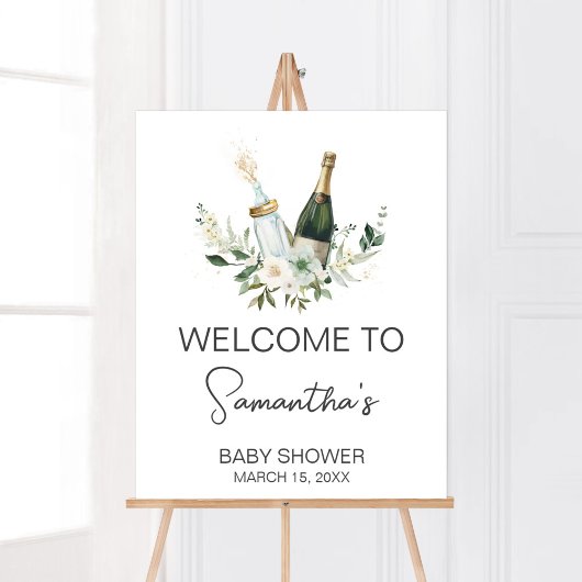 Poppin' Baby Bottles Baby shower Welkom Poster
