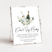 Poppin' Baby Bottles Baby shower Zeg geen Baby Poster