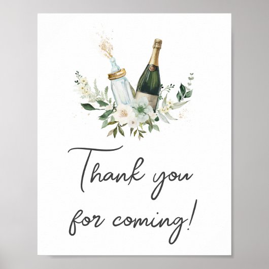 Poppin' Baby Bottles Bedankt voor je komst Poster (Voorkant)