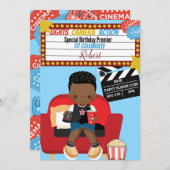 Poppin Birthday Invitation Kaart (Voorkant / Achterkant)