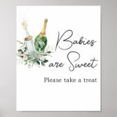 Poppin' Bottles Baby shower Baby's zijn zoet Poster (Voorkant)