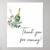 Poppin' Bottles Baby shower Bedankt voor je komst Poster (Voorkant)