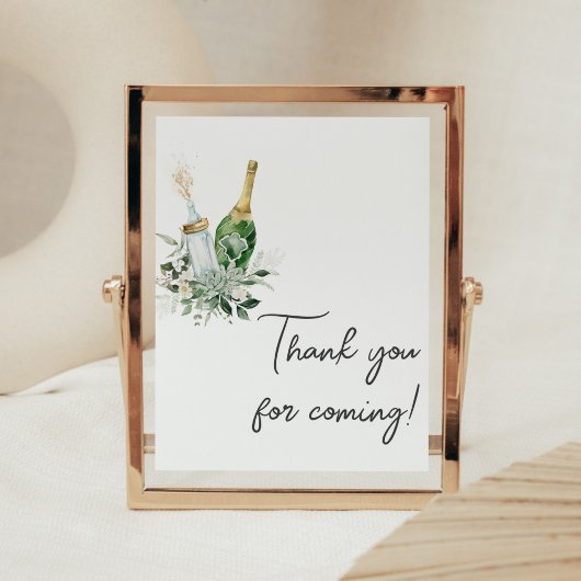 Poppin' Bottles Baby shower Bedankt voor je komst Poster
