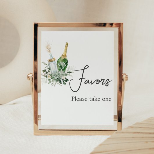 Poppin' Bottles Baby shower Favors Poster