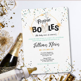 Poppin' Bottles Baby shower Invitation Kaart