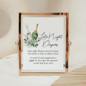 Poppin' Bottles Baby shower Late Night Luiers Poster