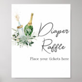 Poppin' Bottles Baby shower Luier Raffle Poster (Voorkant)