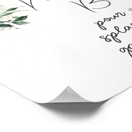 Poppin' Bottles Baby shower Mom Osa Bar Poster (Hoek)