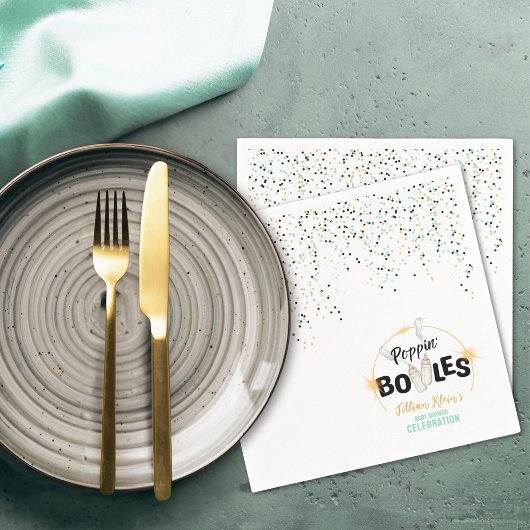 Poppin' Bottles Baby Shower  Servet