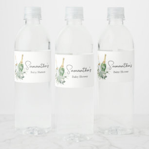 Poppin' Bottles Baby shower Waterfles Etiket