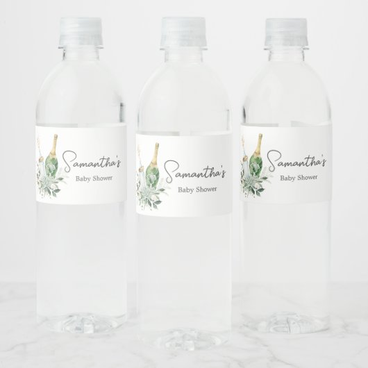 Poppin' Bottles Baby shower Waterfles Etiket (Flessen)