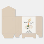 Poppin Bottles Champagne Baby shower Bedankdoosjes (Ongevouwen)