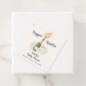 Poppin Bottles Champagne Baby shower Bedankjes Labels (In situ)