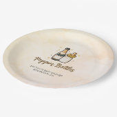 Poppin Bottles Coed Baby shower Papieren Bordje (Gekanteld)