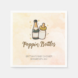Poppin Bottles Modern Baby shower Baby Bottle Servet
