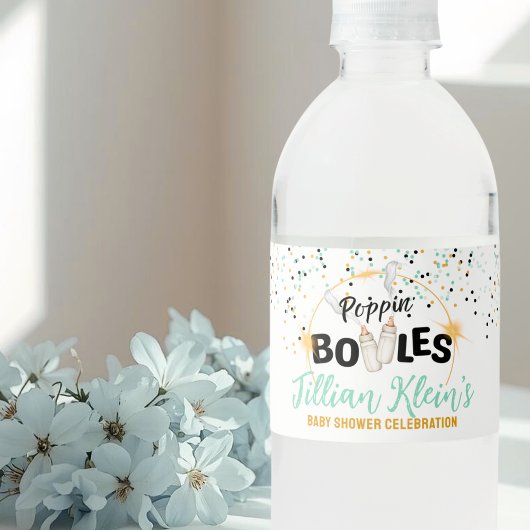 Poppin' Bottles Waterfles Label Etiket