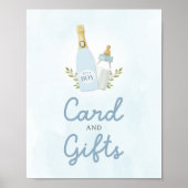 Poppin Flessen Jongen Baby shower Kaarten en gesch Poster (Voorkant)