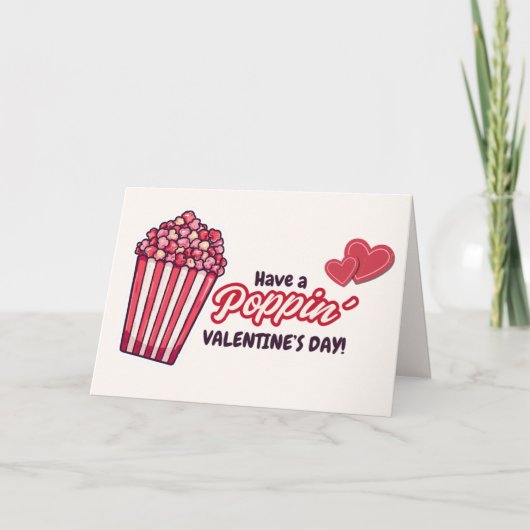 Poppin Funny Valentine's Day Holiday Card Feestdagen Kaart (Voorkant)