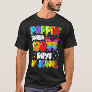 Poppin gedurende 100 dagen van schoolvlinder t-shirt
