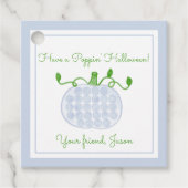 Poppin Halloween Pop It Pumpkin Kinder Halloween Bedankjes Labels (Voorkant)