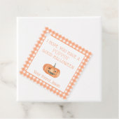 Poppin Halloween Pumpkin Oranje Kind Bedankjes Labels (In situ)