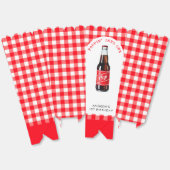 Poppin in een frisdrank geplakt rood 1e verjaardag bedankdoosjes (Ongevouwen)