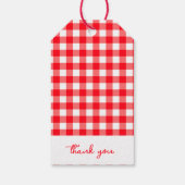 Poppin in een frisdrank geplakt rood 1e verjaardag cadeaulabel (Achterkant)