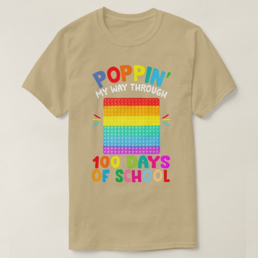 Poppin in my Way Through 100 Days Funny 100th Day T-shirt (Design voorkant)
