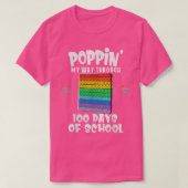 Poppin in my Way Through 100 Days Funny 100th Day T-shirt (Design voorkant)