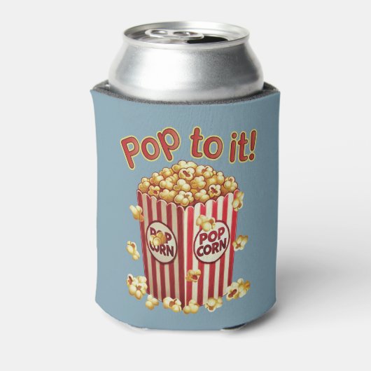 Poppin' in stijl - "Pop ernaar!" Blikjeskoeler (Blikje Achterkant)