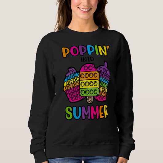 Poppin' in Summer Fidget Pop It Ice Cream Cupcak Trui (Voorkant)