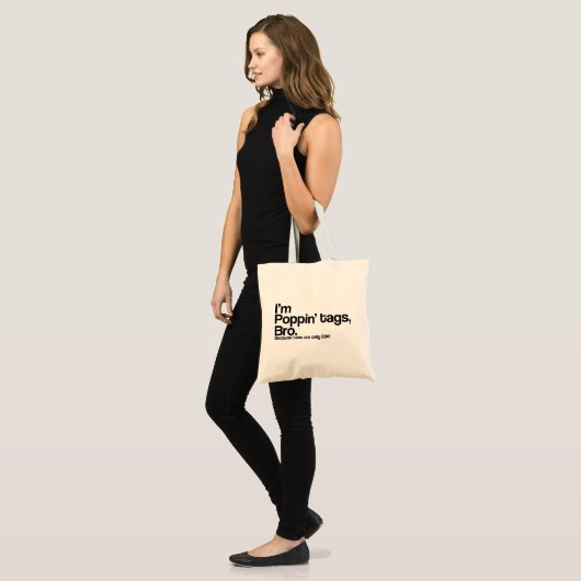 Poppin' Labels Bro Tote Bag (Voorkant (model))