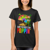 Poppin' Leprechaun & Pop It Rainbow Saint Patricks T-shirt (Voorkant)