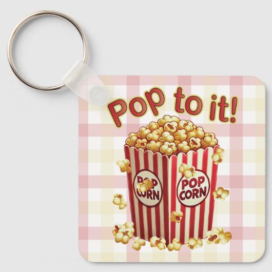 Poppin 'met stijl - "Pop ernaar!" Sleutelhanger (Voorkant)