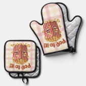 Poppin' met Style - "Pop erop!" Ovenwant & Pannenlap Set (Voorkant / Achterkant)