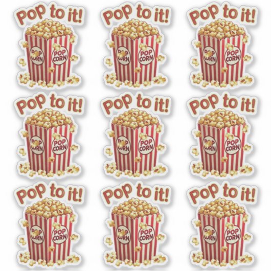 Poppin' met Style - "Pop erop!" Sticker (Voorkant)