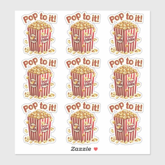 Poppin' met Style - "Pop erop!" Sticker (Vel)