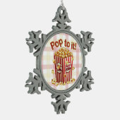 Poppin' met Style - "Pop erop!" Tin Sneeuwvlok Ornament (Links)