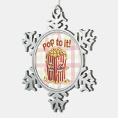 Poppin' met Style - "Pop erop!" Tin Sneeuwvlok Ornament (Rechts)