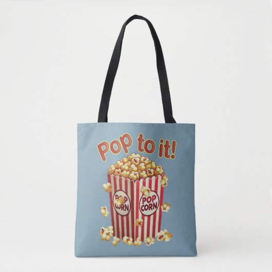Poppin' met Style - "Pop erop!" Tote Bag (Voorkant)