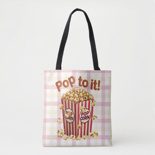 Poppin' met Style - "Pop erop!" Tote Bag (Voorkant)