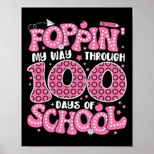 Poppin mijn reis door 100 dagen school Kinderen 10 Poster