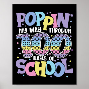 Poppin mijn reis door 100 dagen school Kinderen 10 Poster