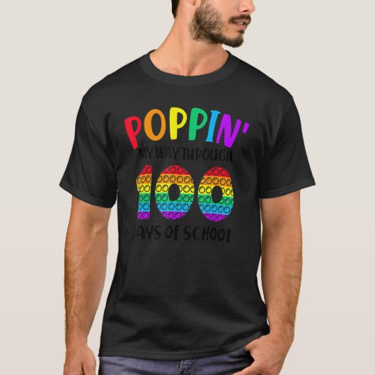 Poppin mijn reis door 100 dagen school Kinderen 10 T-shirt (Voorkant)