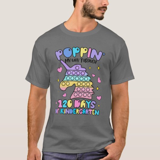 Poppin mijn reis door 120 dagen van de kindertuink t-shirt (Voorkant)