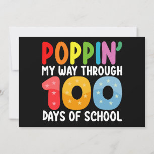 Poppin mijn weg door 100 dagen school kaart