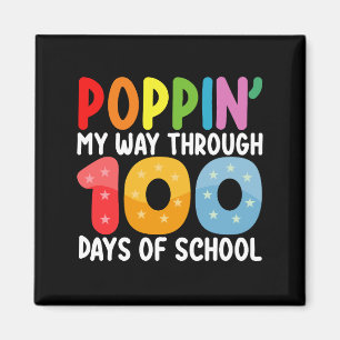 Poppin mijn weg door 100 dagen school magneet