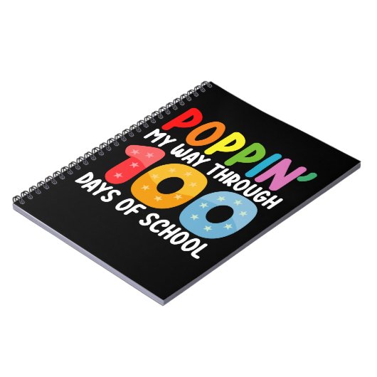 Poppin mijn weg door 100 dagen school notitieboek (Linkerzijde)