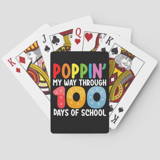 Poppin mijn weg door 100 dagen school pokerkaarten (Achterkant)