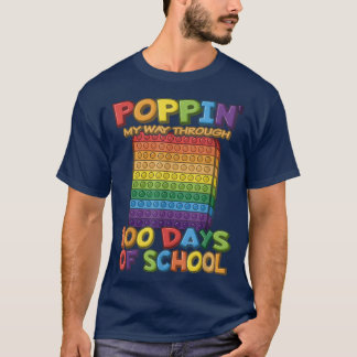 Poppin mijn weg door 100 dagen school - Pop het T-shirt